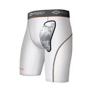 Shock Doctor 30630 Compression Short with AirCore Cup (25) White