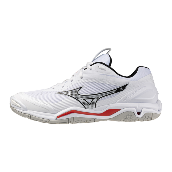 Mizuno Wave Stealth 6 (26) - Indoor Shoe (White/Black/Fiery Red)
